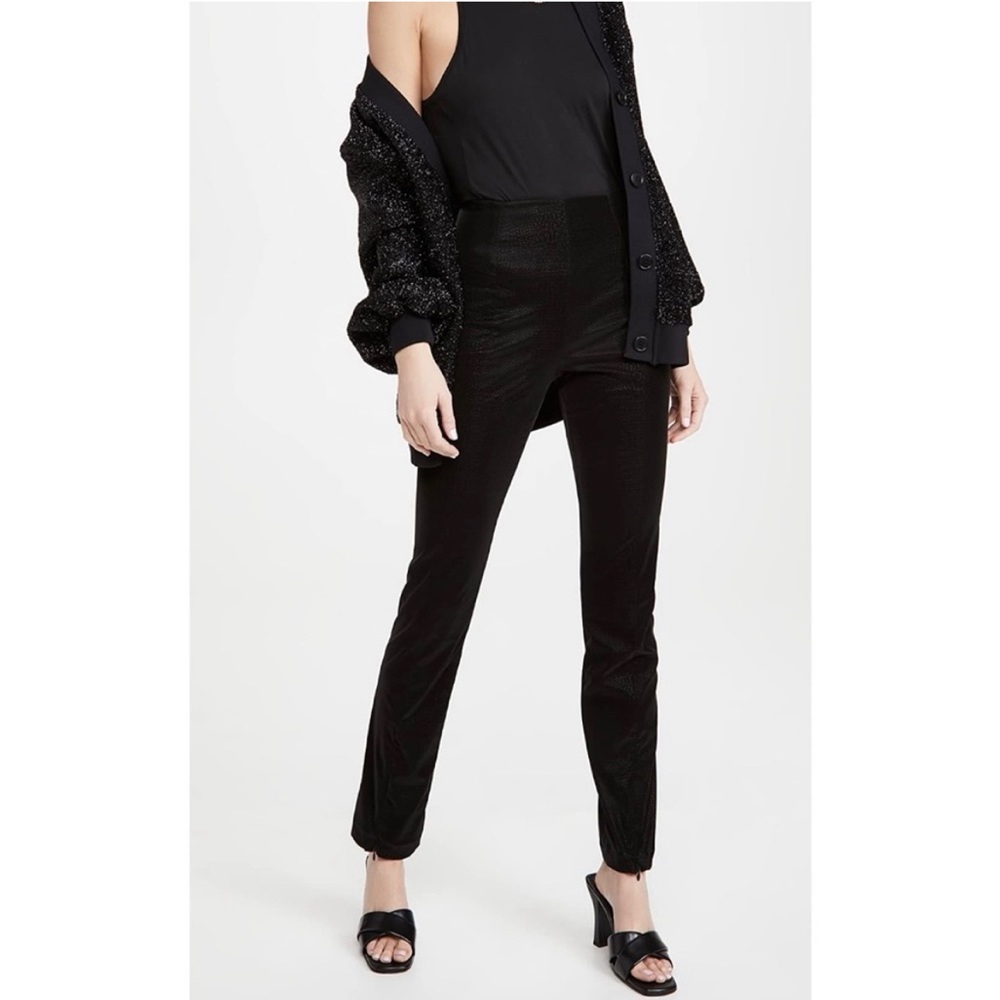 Good American The Croc Exec Pants in Black Size 2 New
